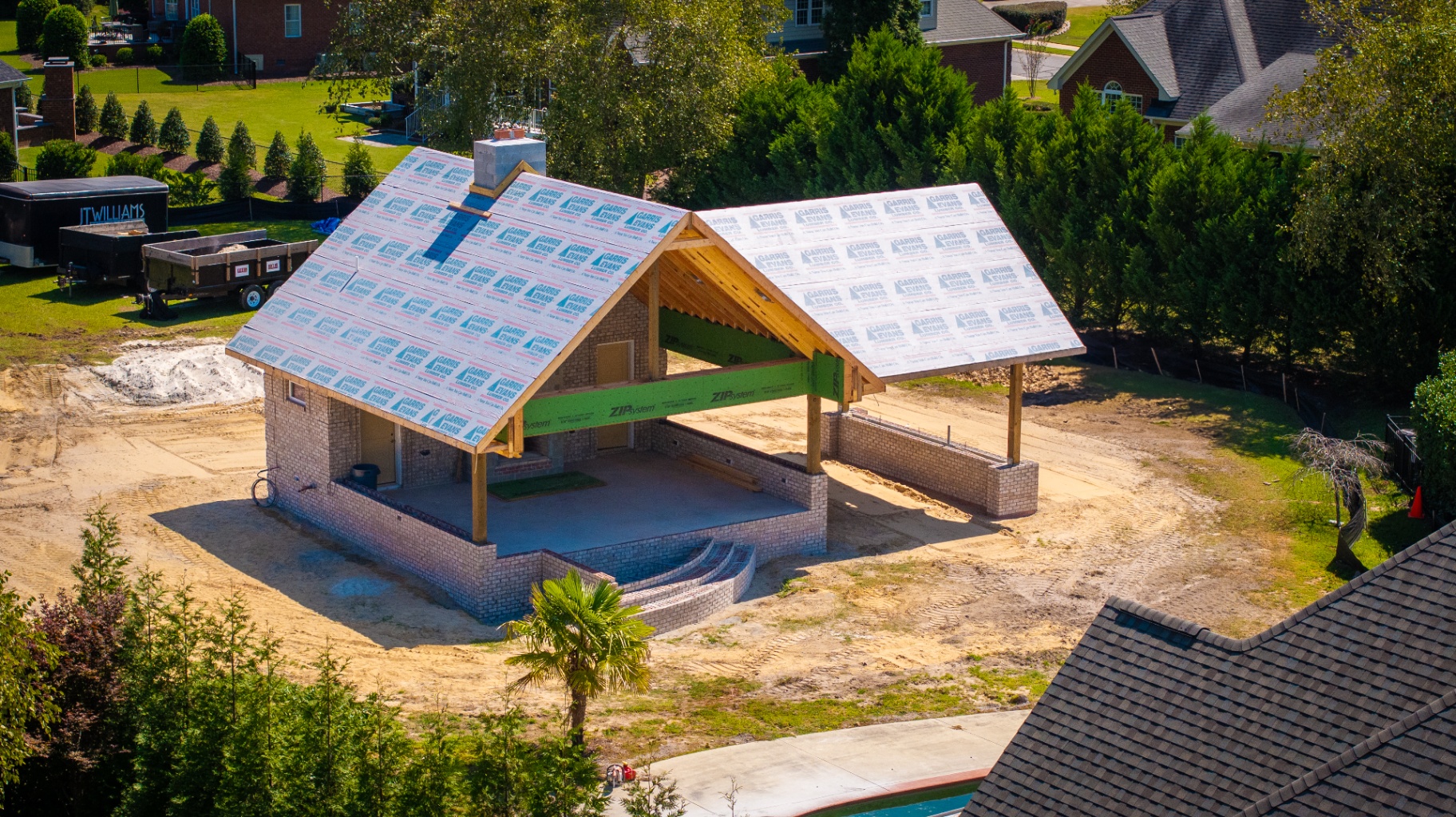 Bluevue pavilion taking shape during construction